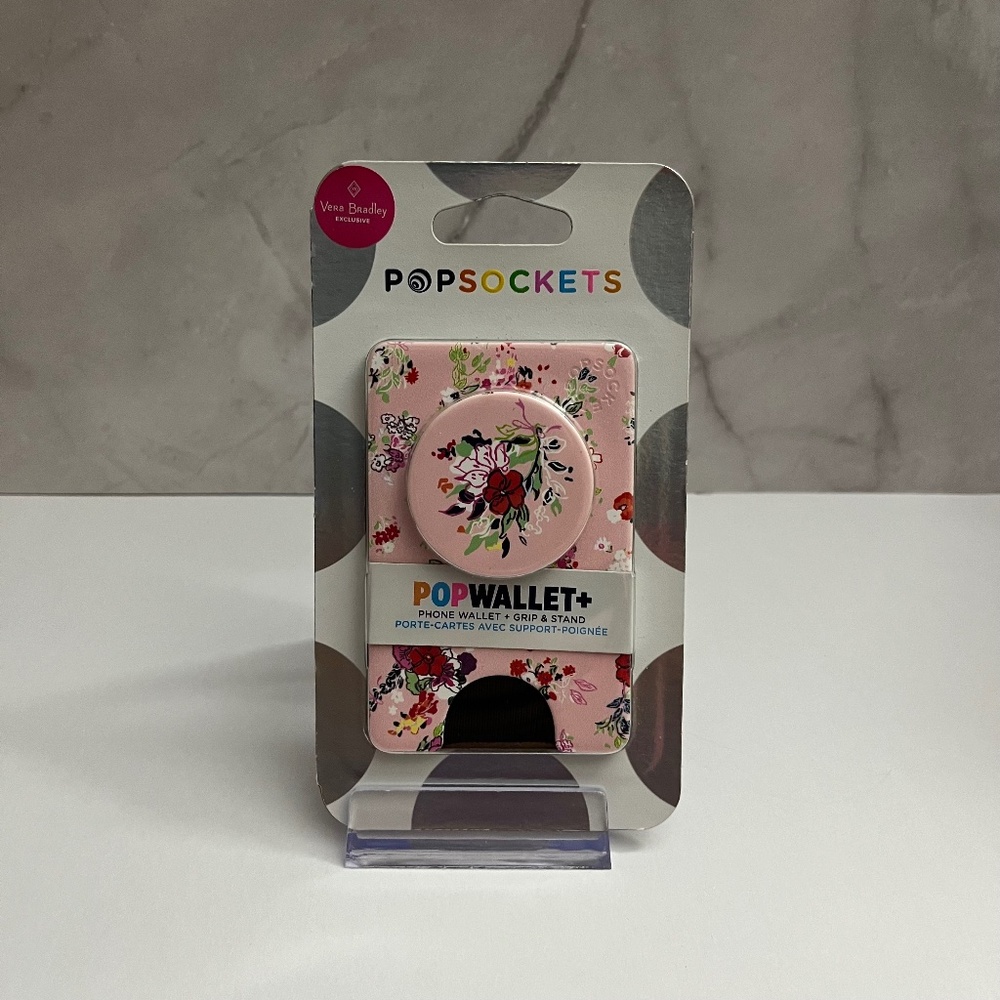 NWT Vera Bradley Hope Bloom Pink PopSockets PopWallet+